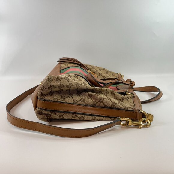 For love2calcar Gucci Brown GG Canvas 2-ways Bag sku# 85768 (gently used) - Picture 4 of 15